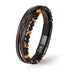 Lederarmband herren gelbes tigerauge uniqal braun